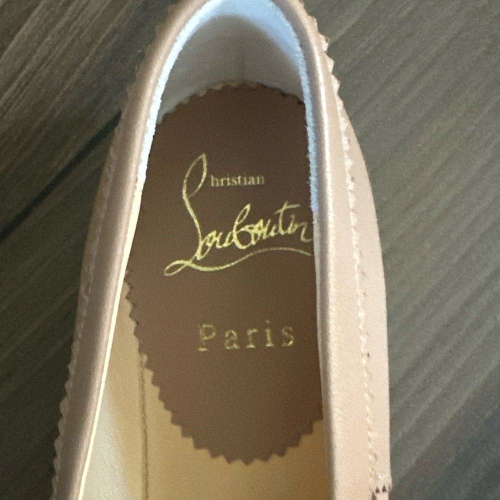 Christian Louboutin Mamadrague Flat Nude Blush Beige Nappa Ballet Ballerina 36 - Picture 10 of 14